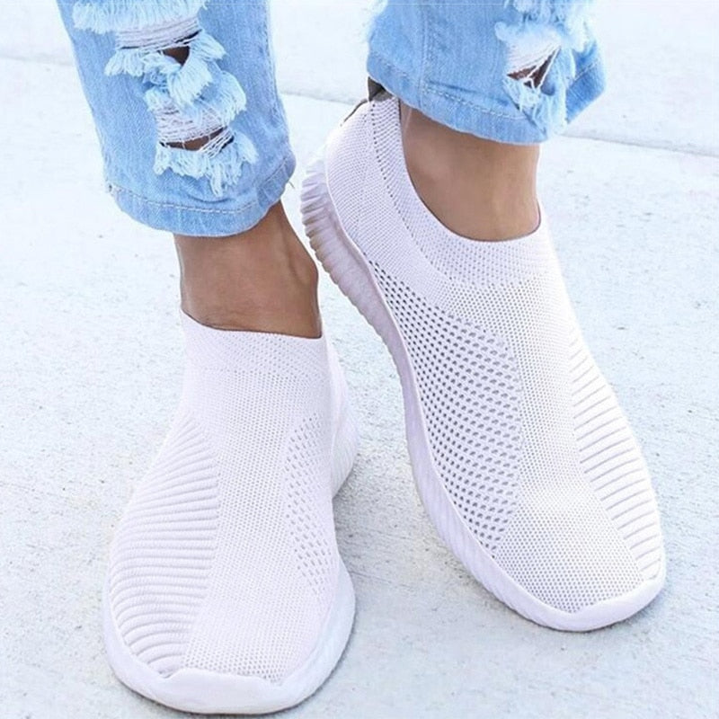 Women's Lightweight Slip-On Sneakers with Breathable Knit Upper for Casual Comfort 9