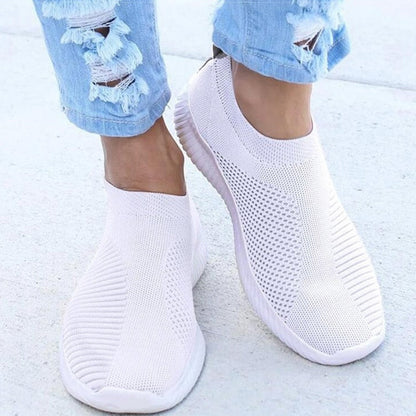 Women's Lightweight Slip-On Sneakers with Breathable Knit Upper for Casual Comfort 9
