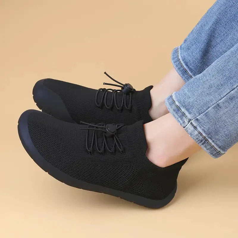 Women’s Lightweight Slip-On Sneakers with Breathable Mesh and Elastic Lace Closure for Casual Wear 3