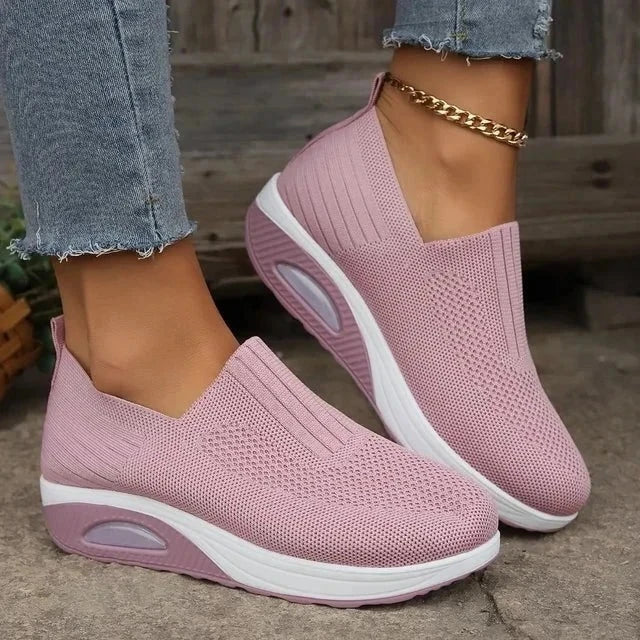 Women's Lightweight Slip-On Sneakers with Cushioned Sole and Breathable Mesh Design 4