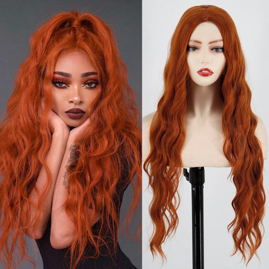 Women's Long Wavy Wig Heat-Resistant Synthetic Hair 0