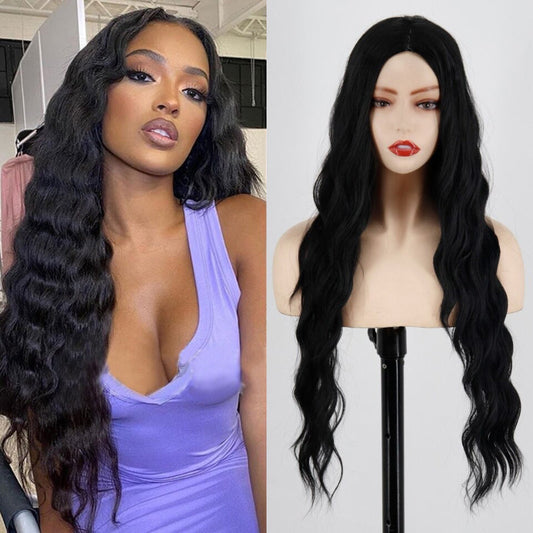 Women's Long Wavy Wig Heat-Resistant Synthetic Hair 1