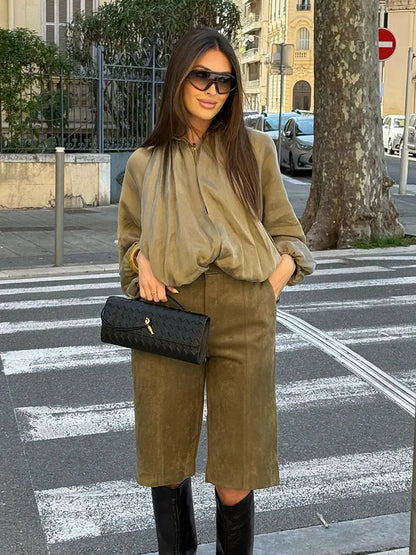 Women's Bomber Jacket Black Loose Fit Polyester - 5