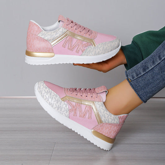 Women's Low-Top Mesh Sneakers with Cushioned Sole for Casual Athletic Wear 0