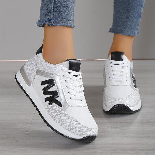 Women's Low-Top Mesh Sneakers with Cushioned Sole for Casual Athletic Wear 1