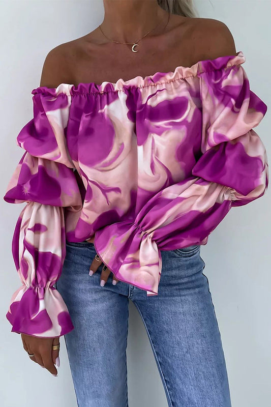 Women's Off-Shoulder Casual Top – Loose Fit Cotton Blend Going Out Top for Spring and Summer 0