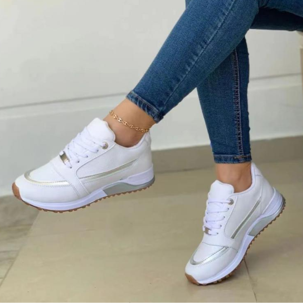 Women's Orthopedic Sneakers with Arch Support and Cushioned Insole – Breathable Lace-Up Design 3
