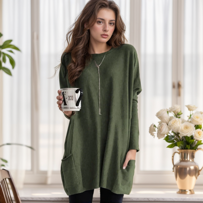 Womens Oversized Cotton Tunic Sweater for Ultimate Comfort 2
