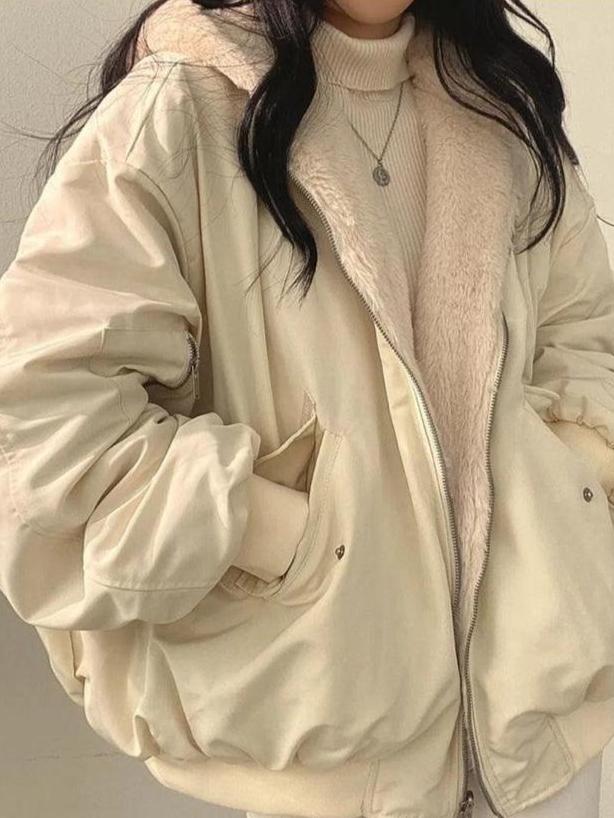 Women's Oversized Jacket Black Soft Lining - 4