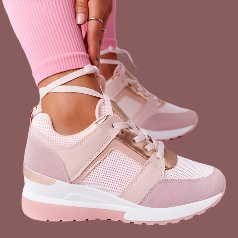 Women’s Platform Sneakers with Breathable Upper and Metallic Accents – Stylish Casual Footwear 2