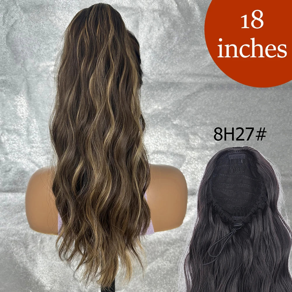 Women's Ponytail Extension 24 Inch Straight Synthetic Heat Resistant 19