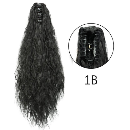 Women's Ponytail Extension 24 Inch Straight Synthetic Heat Resistant 27