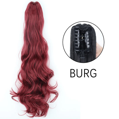 Women's Ponytail Extension 24 Inch Straight Synthetic Heat Resistant 63