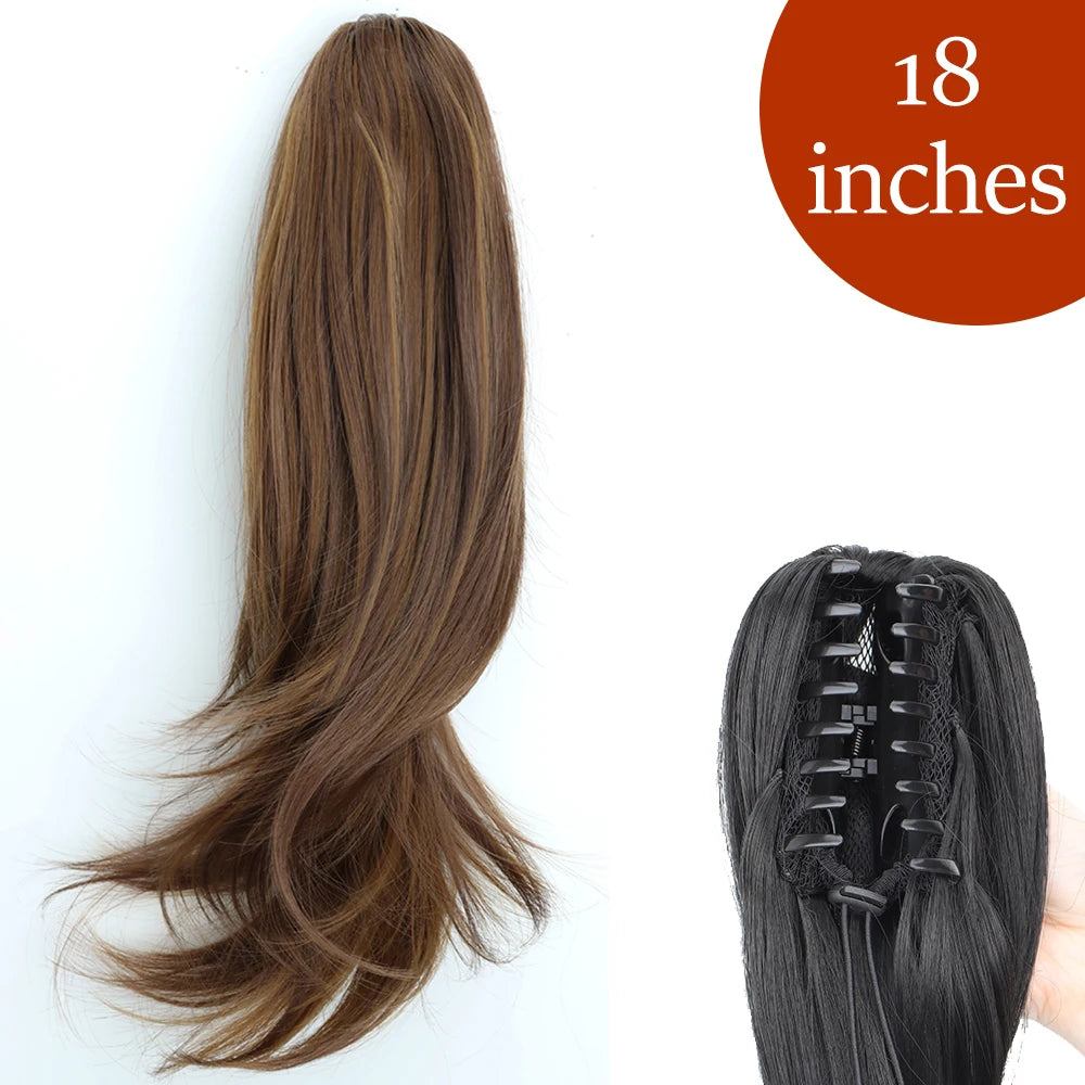 Women's Ponytail Extension 24 Inch Straight Synthetic Heat Resistant 69