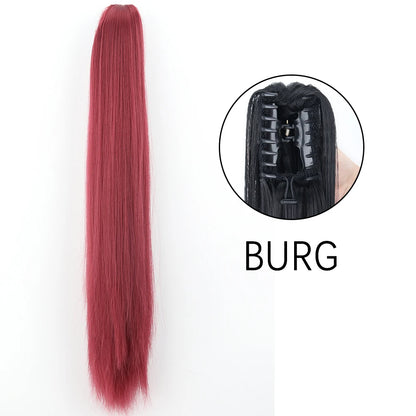 Women's Ponytail Extension 24 Inch Straight Synthetic Heat Resistant 74