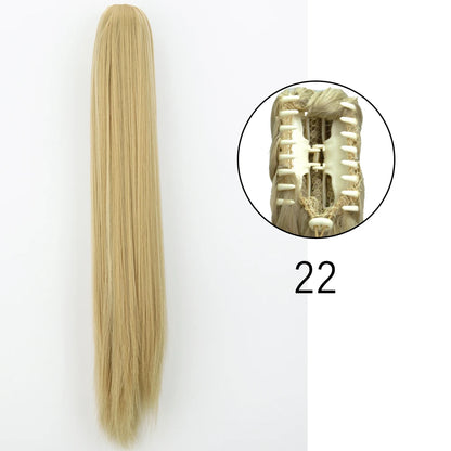 Women's Ponytail Extension 24 Inch Straight Synthetic Heat Resistant 76
