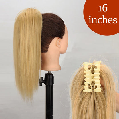 Women's Ponytail Extension 24 Inch Straight Synthetic Heat Resistant 79