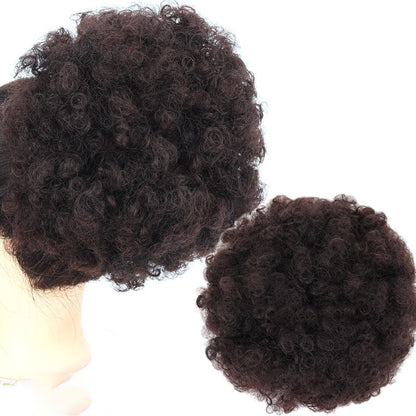 Women's Ponytail Extension Black Kinky Fiber Hair Extensions 14
