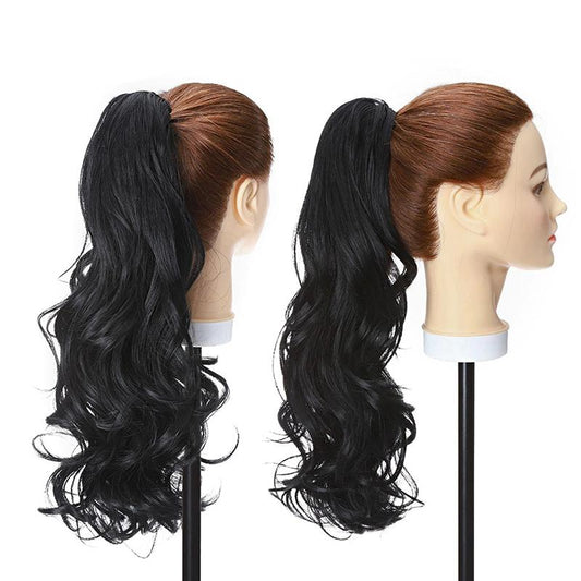Women's Ponytail Extension Long Wavy Clip-In 18 Inch High-Temperature Fiber 0