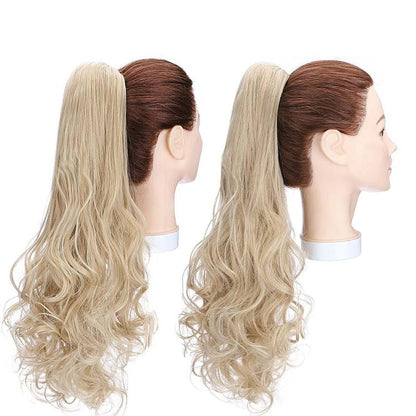 Women's Ponytail Extension Long Wavy Clip-In 18 Inch High-Temperature Fiber 12