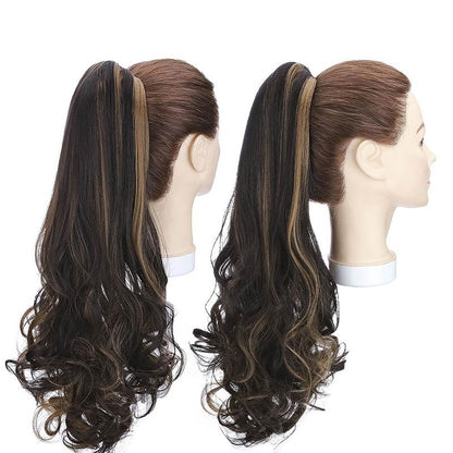 Women's Ponytail Extension Long Wavy Clip-In 18 Inch High-Temperature Fiber 18