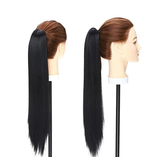 Women's Ponytail Extensions Brown High-Temperature Fiber Clip-In 0