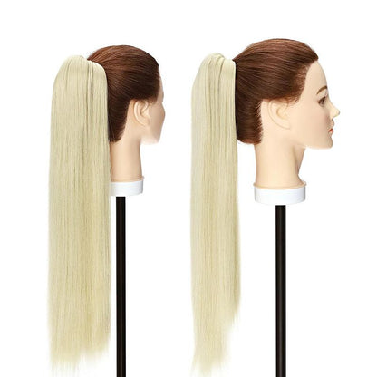 Women's Ponytail Extensions Brown High-Temperature Fiber Clip-In 7