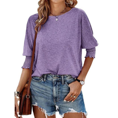 Womens Ribbed Knit Long Sleeve Top - Casual Pullover for Everyday Style 11