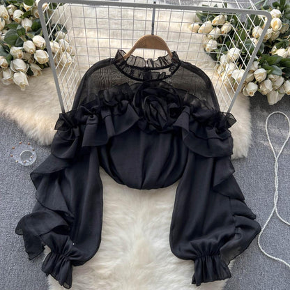 Elegant Ruffled Knit Sweater for Women 4