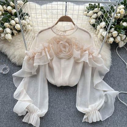 Elegant Ruffled Knit Sweater for Women 6