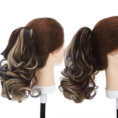 Women's Short Wavy Ponytail Hair Extensions Clip-In High-Temperature Fiber 13