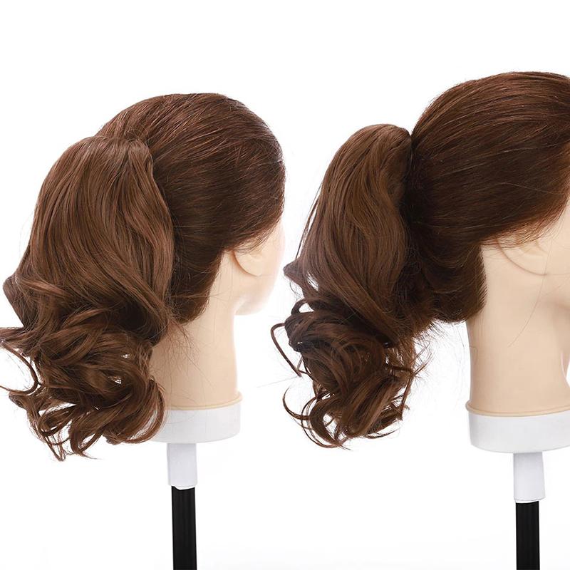 Women's Short Wavy Ponytail Hair Extensions Clip-In High-Temperature Fiber 5