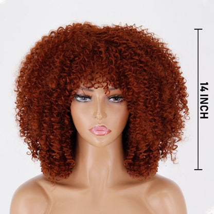 Women's Short Wig Blonde Kinky Curly High-Temperature Fiber 15