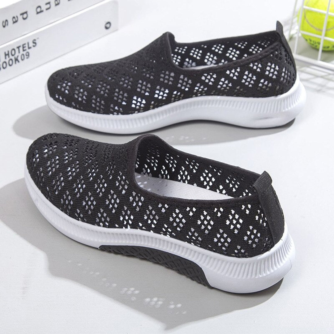 Women's Slip-On Shoes, Breathable Knit Upper, Lightweight Rubber Sole – Casual Comfort for Everyday Wear 2