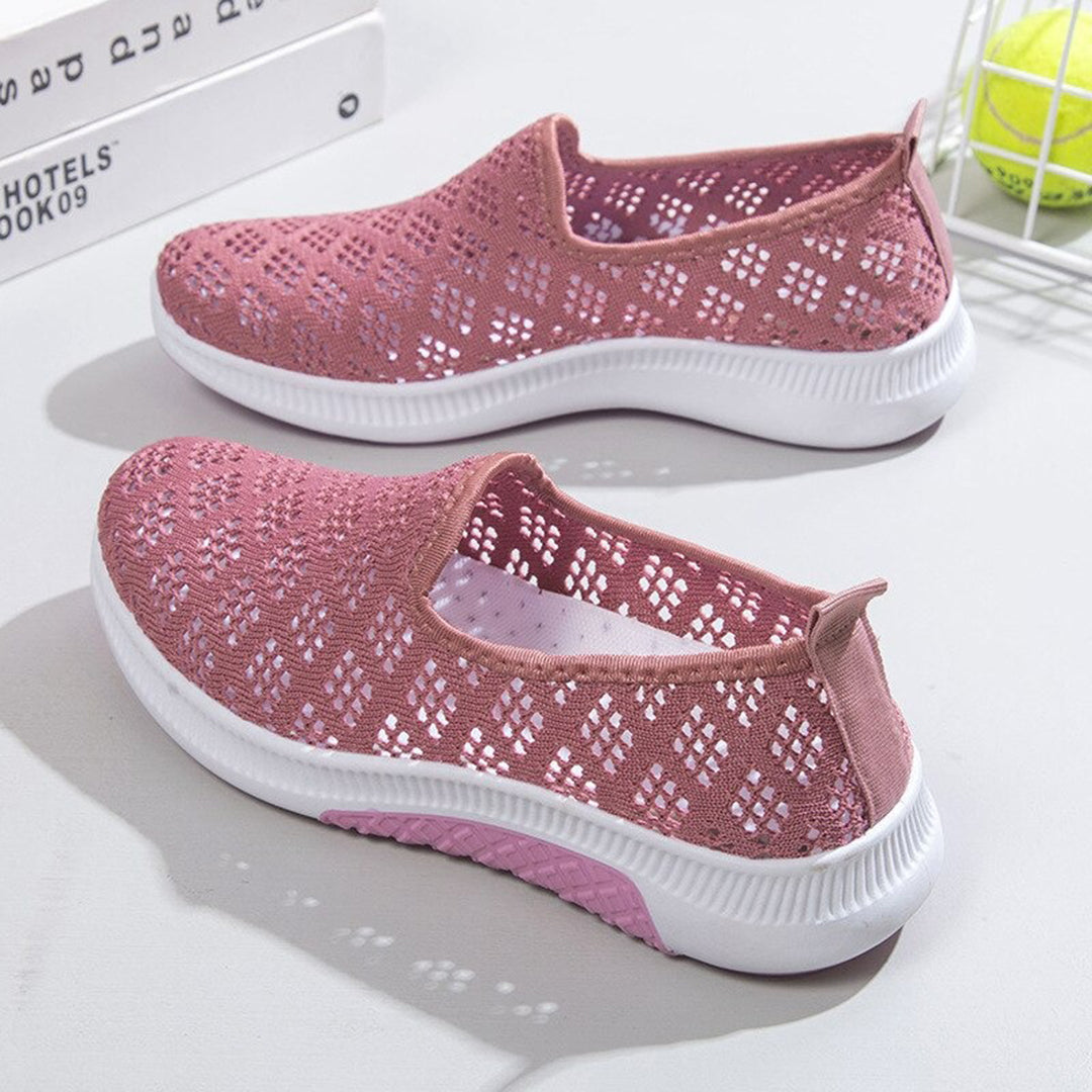 Women's Slip-On Shoes, Breathable Knit Upper, Lightweight Rubber Sole – Casual Comfort for Everyday Wear 3