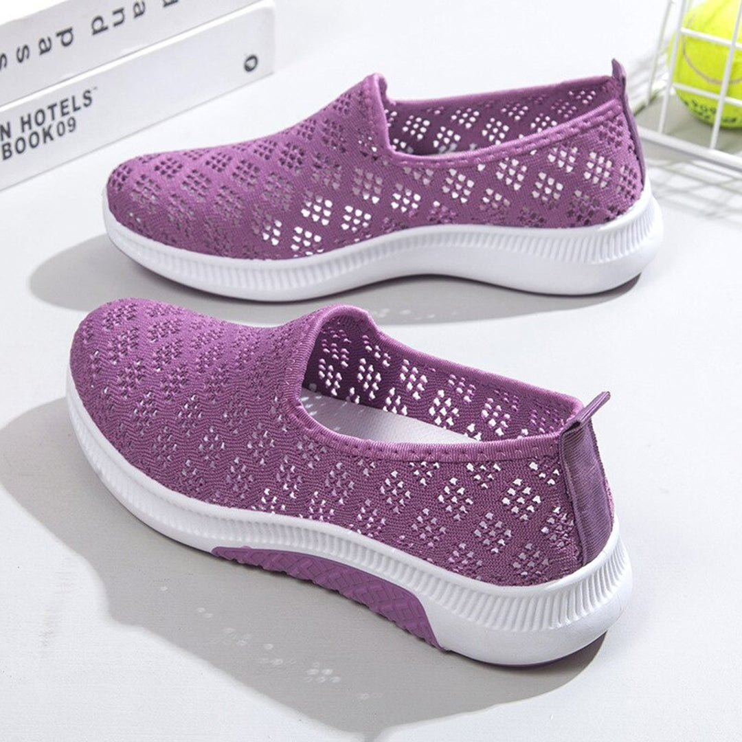 Women's Slip-On Shoes, Breathable Knit Upper, Lightweight Rubber Sole – Casual Comfort for Everyday Wear 4