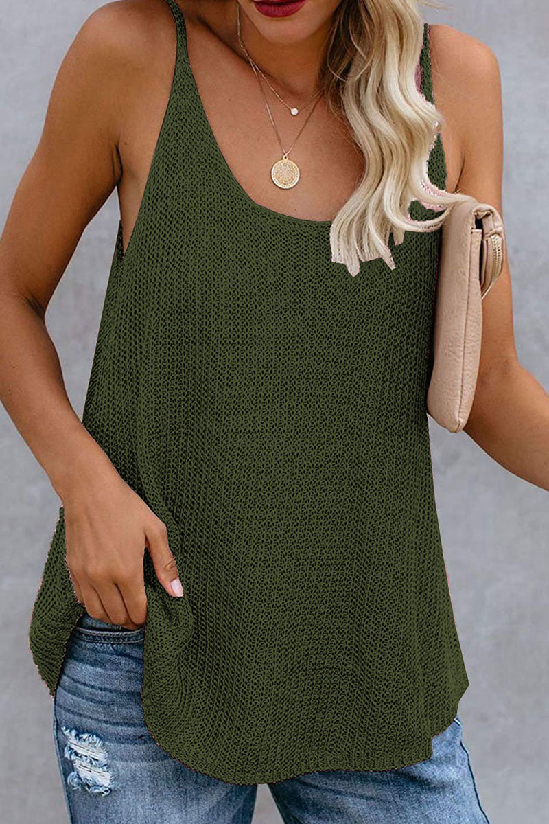 Women's Striped U-Neck Sleeveless Crop Top – Lightweight Tank Top for Summer Casual Outings 7