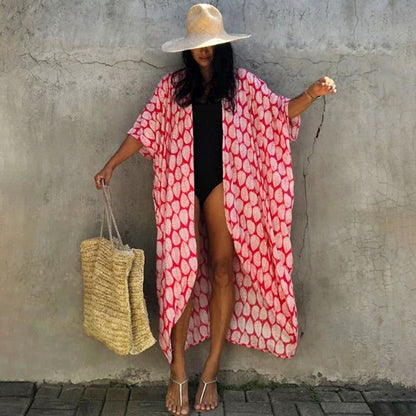 Bella Women's Kimono Cover-Up | Lightweight Tie-Dye Design - Image 17