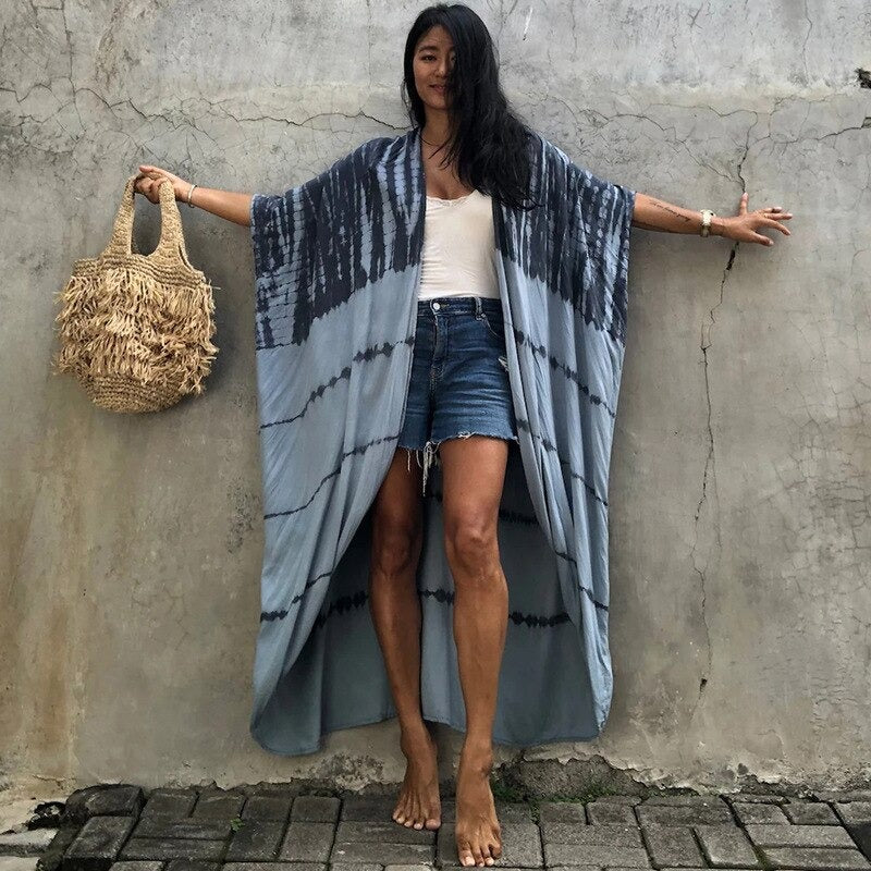 Bella Women's Kimono Cover-Up | Lightweight Tie-Dye Design - Image 25