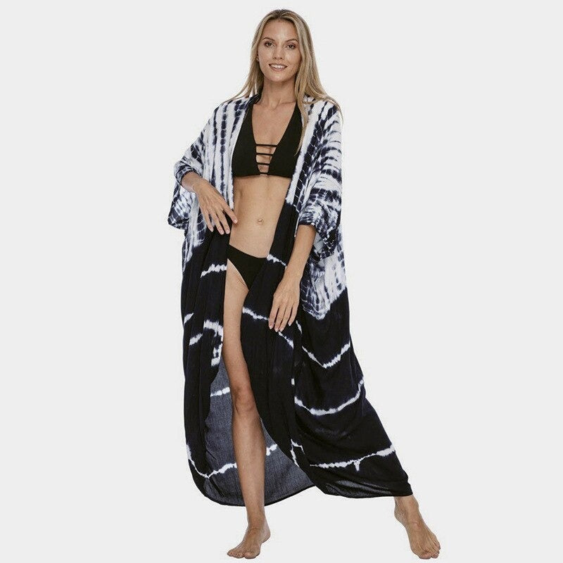 Bella Women's Kimono Cover-Up | Lightweight Tie-Dye Design - Image 8