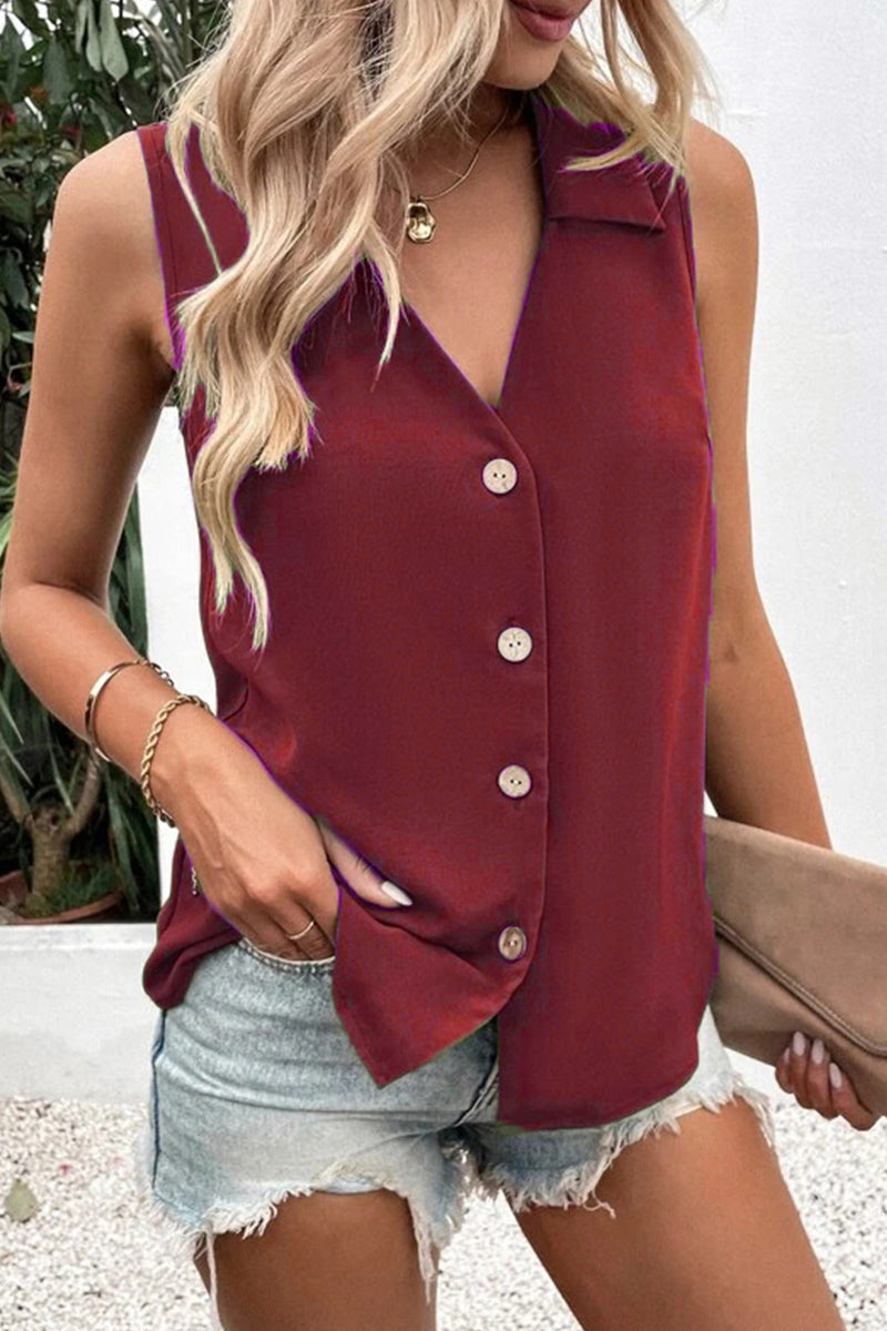 Women's V-Neck Button-Up Top – Elegant and Versatile Blouse for All Occasions 2