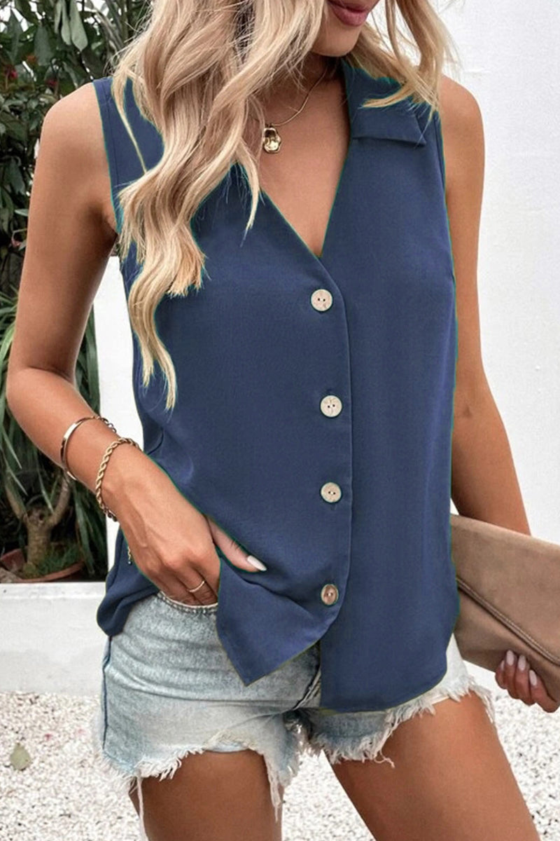 Women's V-Neck Button-Up Top – Elegant and Versatile Blouse for All Occasions 4