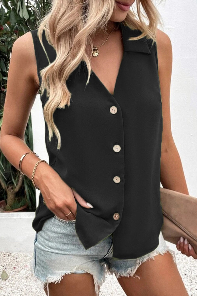 Women's V-Neck Button-Up Top – Elegant and Versatile Blouse for All Occasions 6