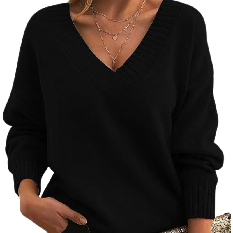 Women's V-Neck Sweater in Soft Knit for Elegant Everyday Wear – Cozy and Versatile 9