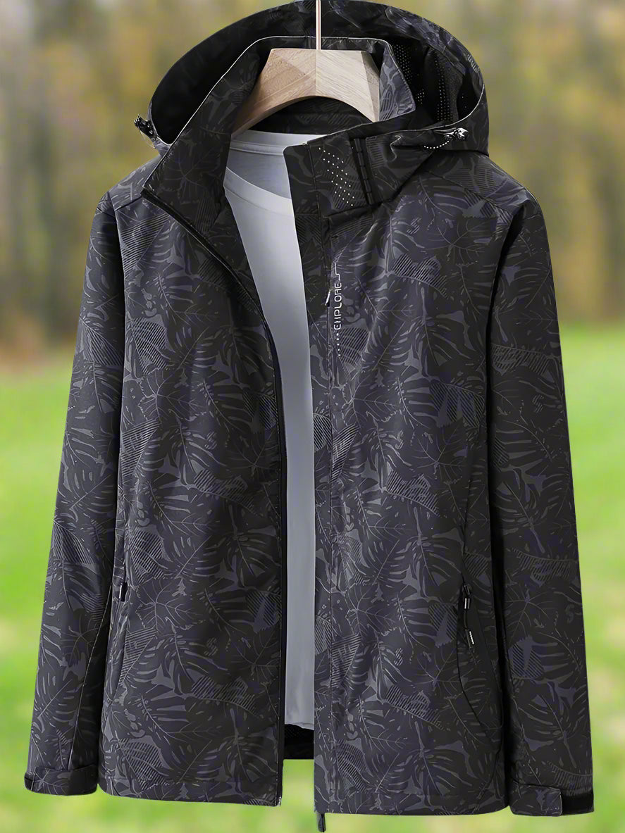 Women's Rain Jacket Black Waterproof Polyester - 7