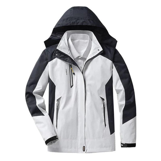Women's Windbreaker Jacket Black Waterproof Hooded - 1