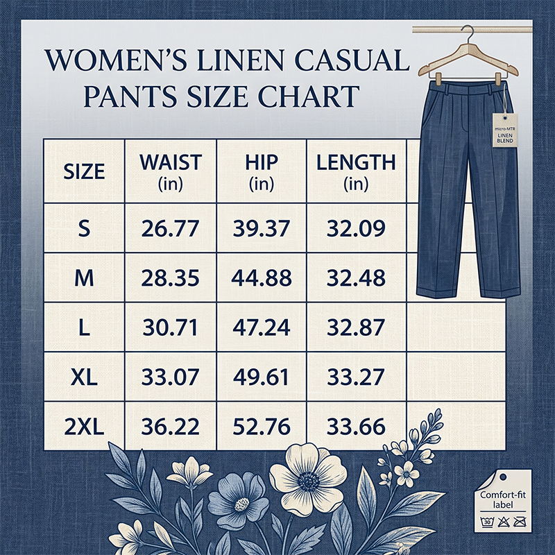 Women's Cropped Wide-Leg Linen Blend Pants