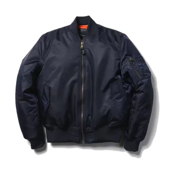 Women's Bomber Jacket Black Windproof Polyester - 7