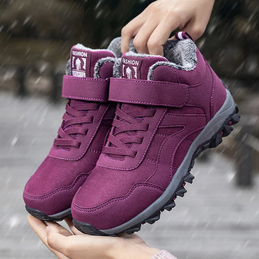 Women's Winter Ankle Sneakers with Fur Lining – Water-Resistant and Slip-Resistant for Snowy Conditions 1