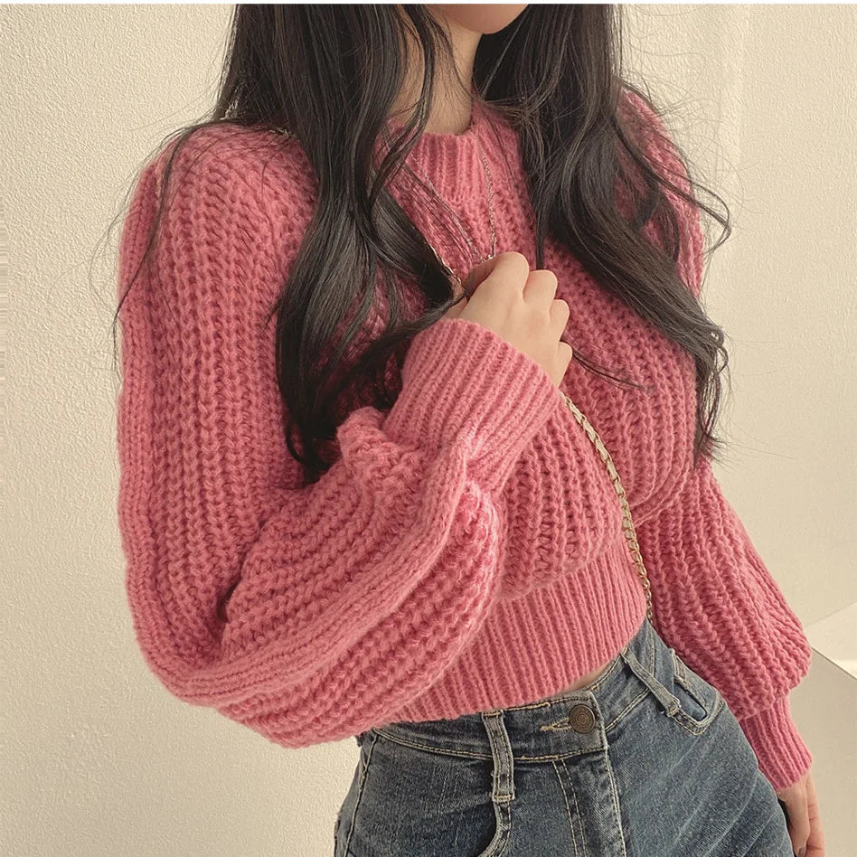 Elegant Long Sleeve Women's Sweater Pullover – Cozy Relaxed Fit for All Seasons 1